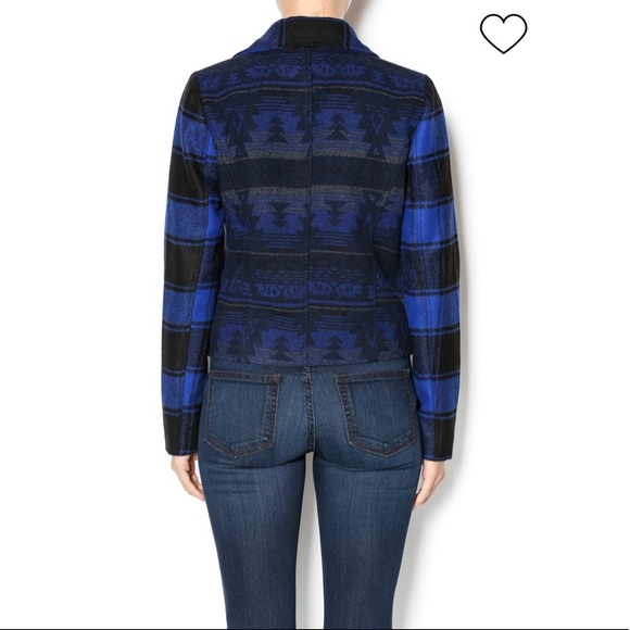 Jack Blue & Black Western Patterned Jacket - Picture 3 of 7